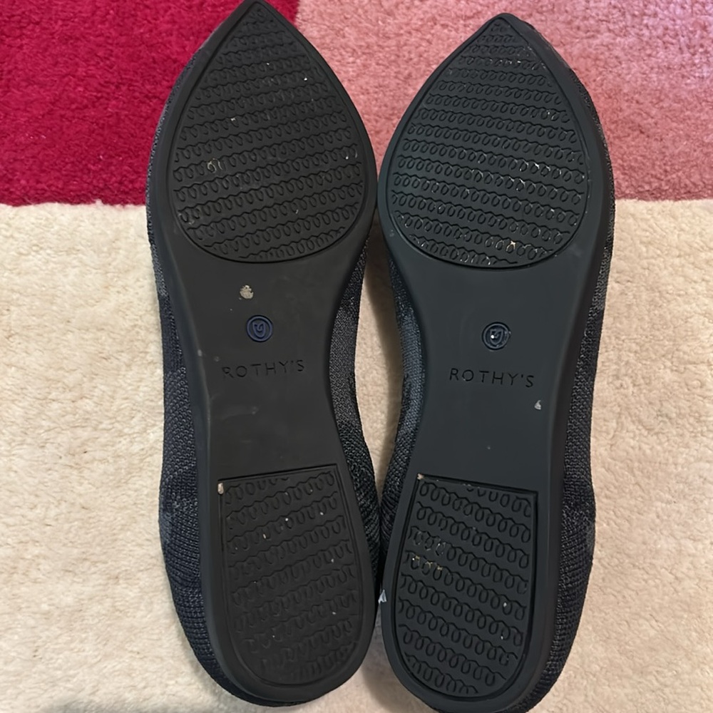 Rothy’s retired The Point Flats Black/Grey Camo - Picture 10 of 17